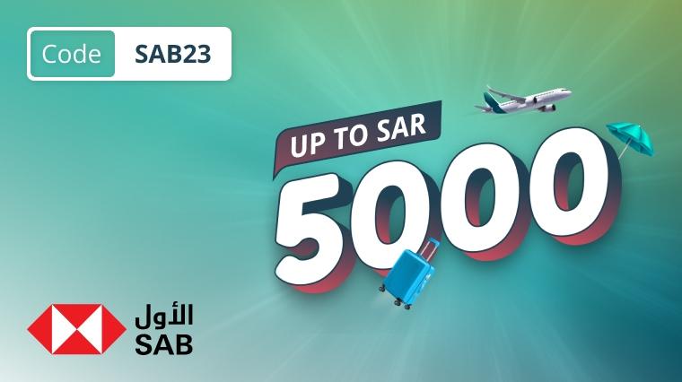 Up to SAR 5,000 OFF on travels