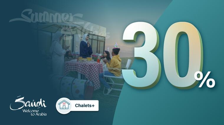 30% discount on chalets