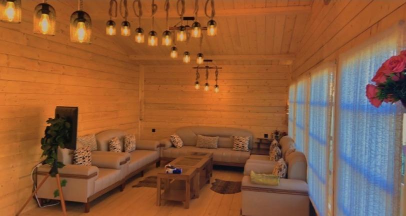 Elegant Chalet with Pool | 3263 Living Room