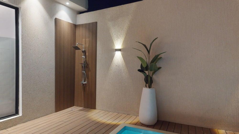Comfy Chalet with Pool | 658 Shower
