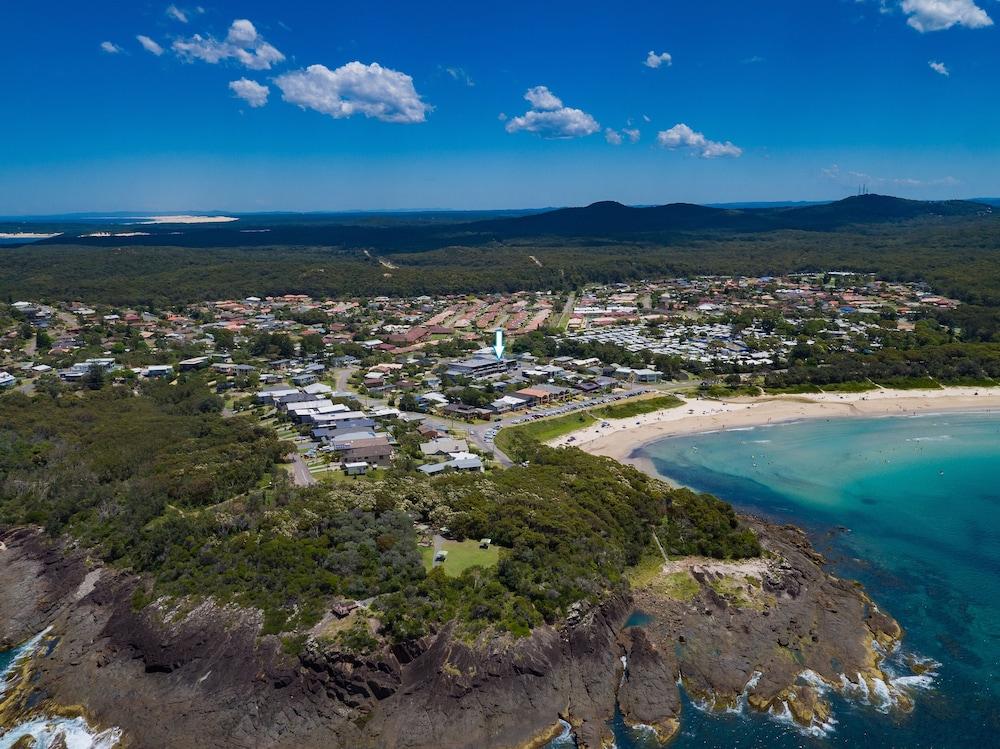 Blue View at Fingal Bay Aerial View