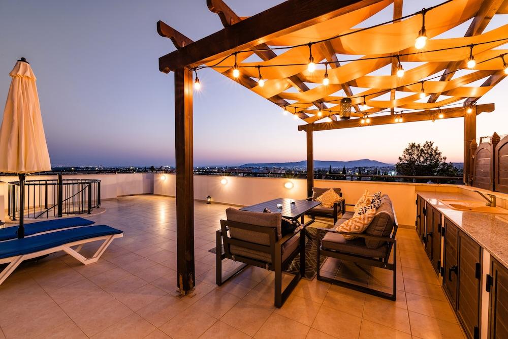 Private Roof Top Terrace Overlooking Pool in Pyla - Property Grounds