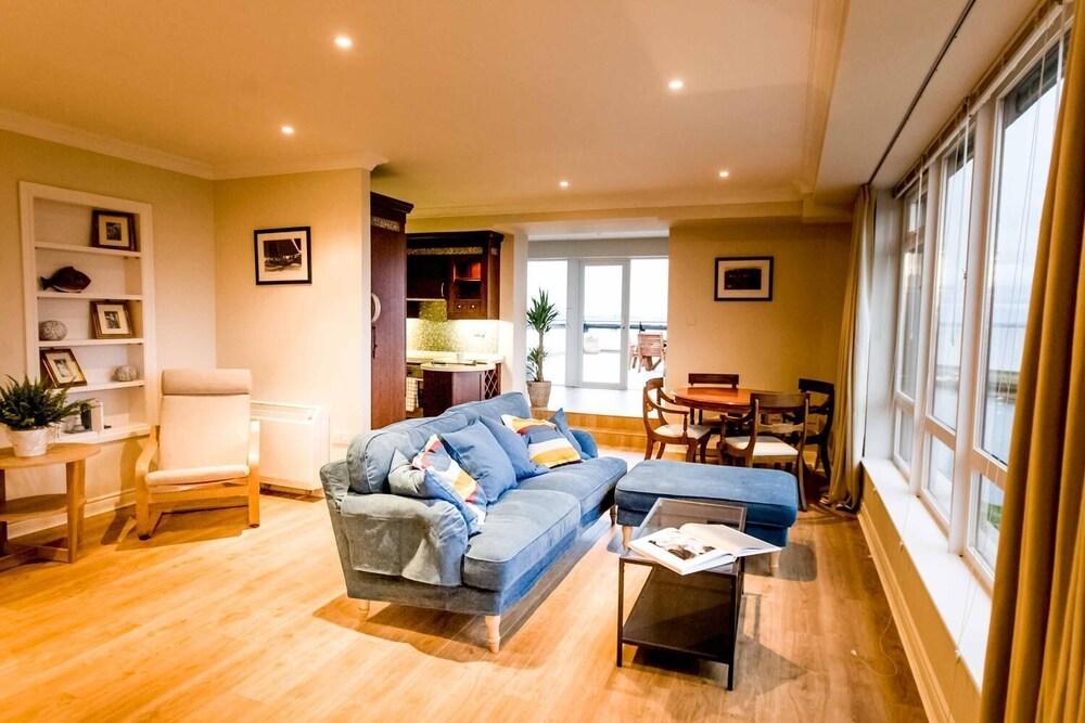 Galway Luxury Seaview Apartments - Living Room